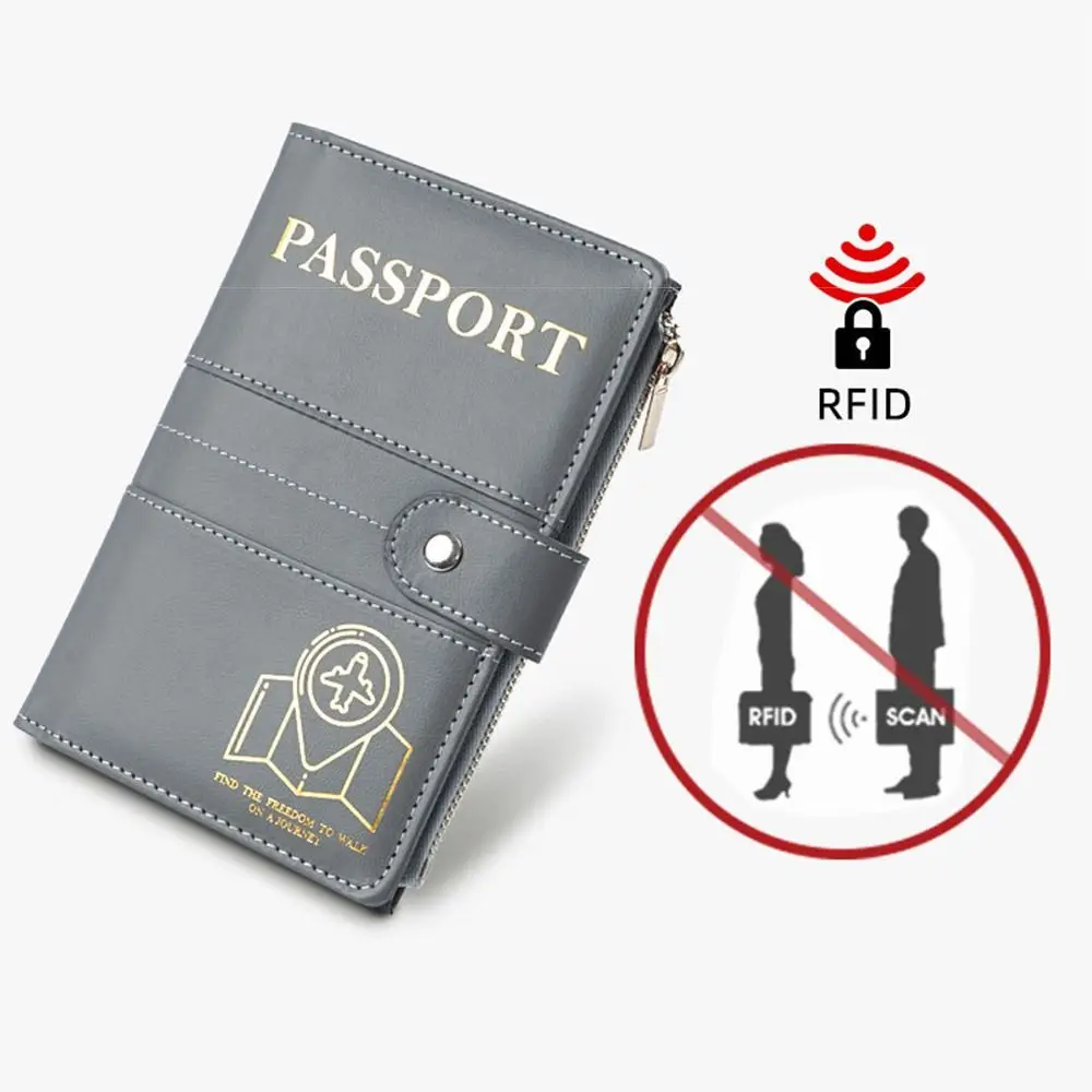 

Card Slot Blocking Passport Holder RFID Passport Shield Waterproof Passport Travel Wallet Anti-Lost Portable