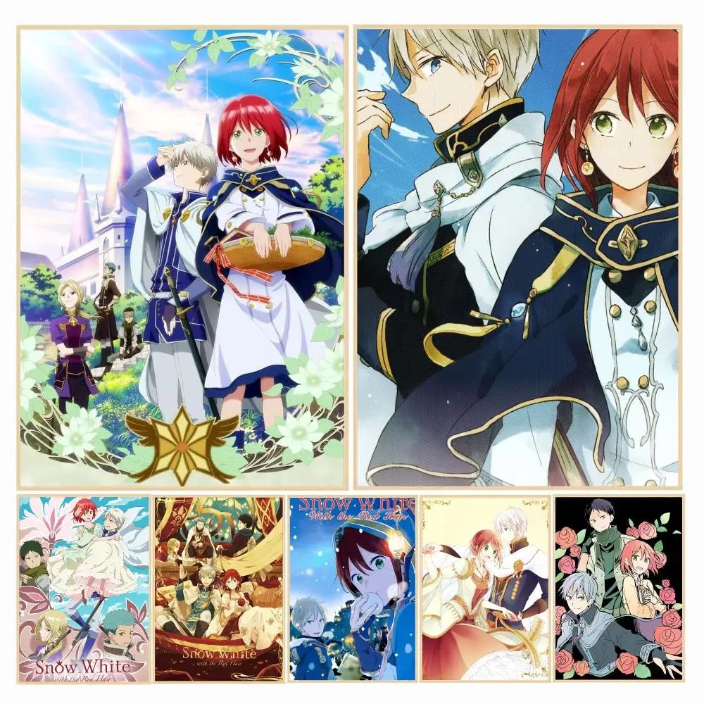 anime S-Snow White with the Red Hair-R Painting Calligraphy Boho Botanical Decor for Living Room Elegant Home Style