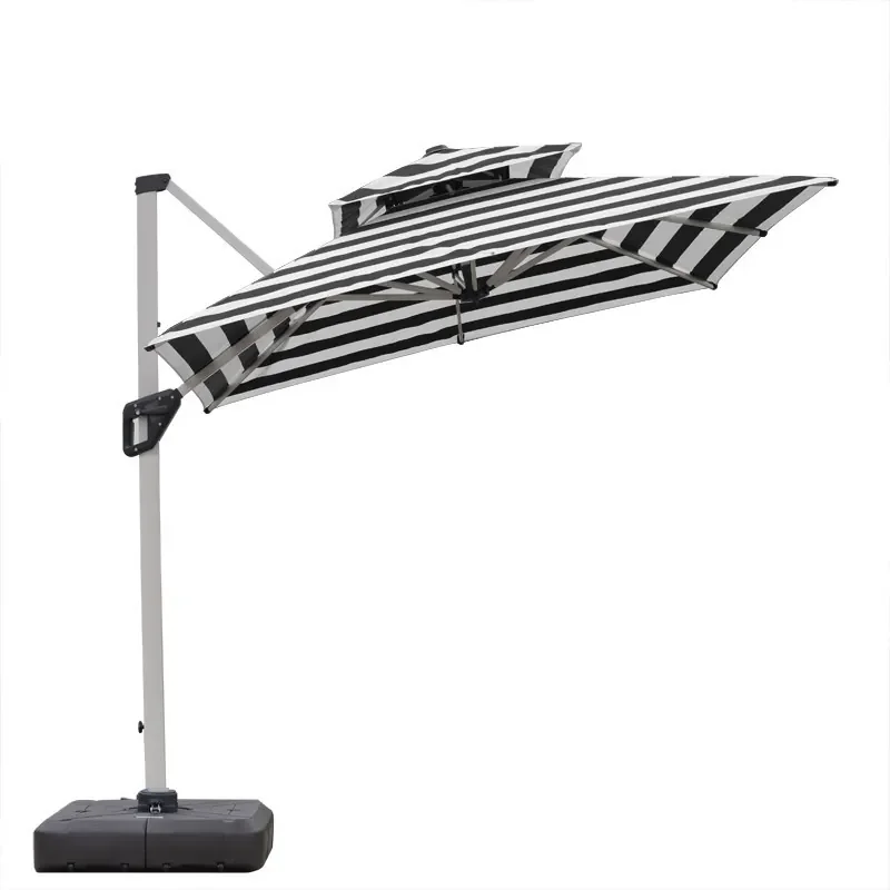 

for Garden Umbrella Outdoor Leisure Striped Square 2.5m 3m Roman Umbrella for Villa Garden Terrace Beach Sun Umbrella