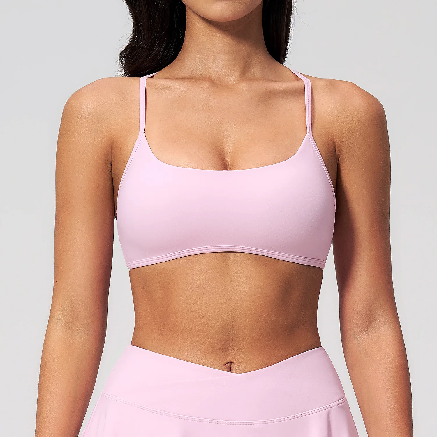 Solid Seamless Yoga Bra Halter-neck Sports Underwear Women Breathable Fitness Bra Yoga Vest Sports Top Female Workout Underwear