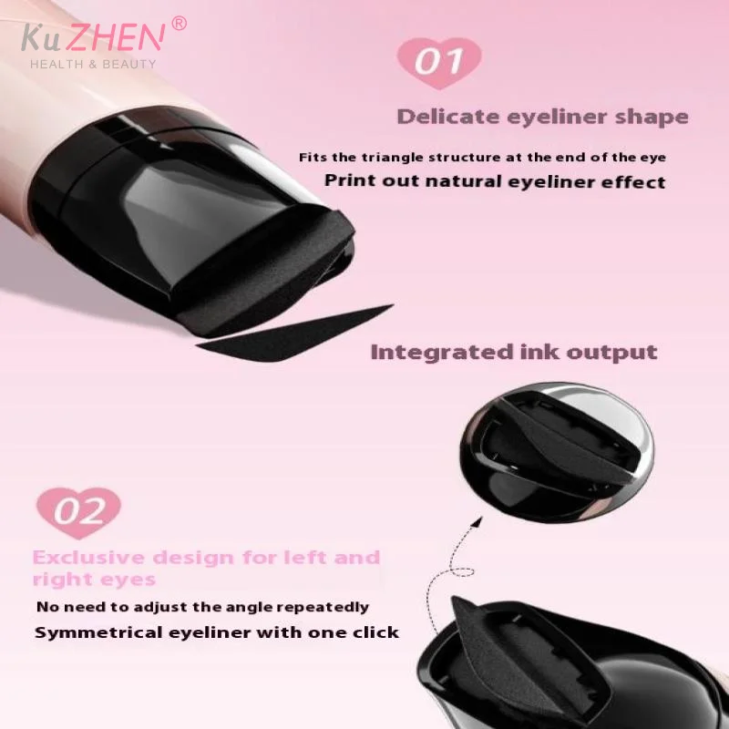 Double Head Rotatable Eyeliner Stamp Integrated Eyeliner Stamp Precise Outline Signet Long-Lasting Eyeliner Liquid Pen Cosmetics