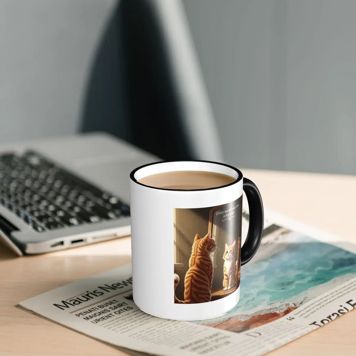 Attitude Since Kitten Days Cat Mug Funny Ceramic Coffee Cups Tea Mugs Milk Cup Drinkware Gifts for Woman Man