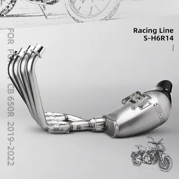 適用於 HONDA CB650R CBR650R CB CBR 650 CB650 CBR650 R 2019 - 2023 的摩托車排氣消音器前中段連接管全套系統 8 最佳銷售 本田 CB650R 逃逸 - №6