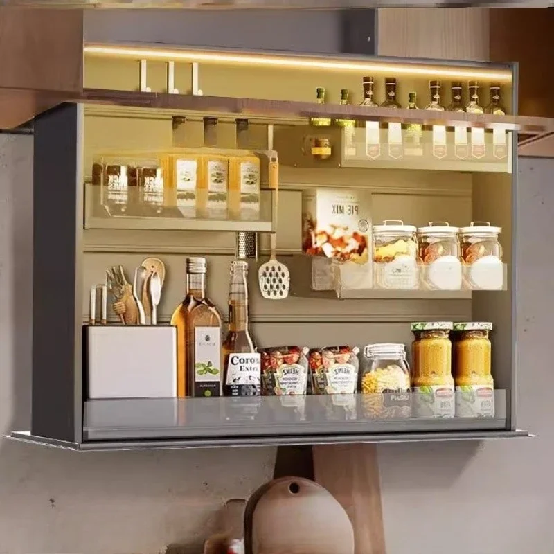 

Intelligent electric lifting hanging cabinet cabinet lifting basket All aluminum alloy seasoning hanging lifting