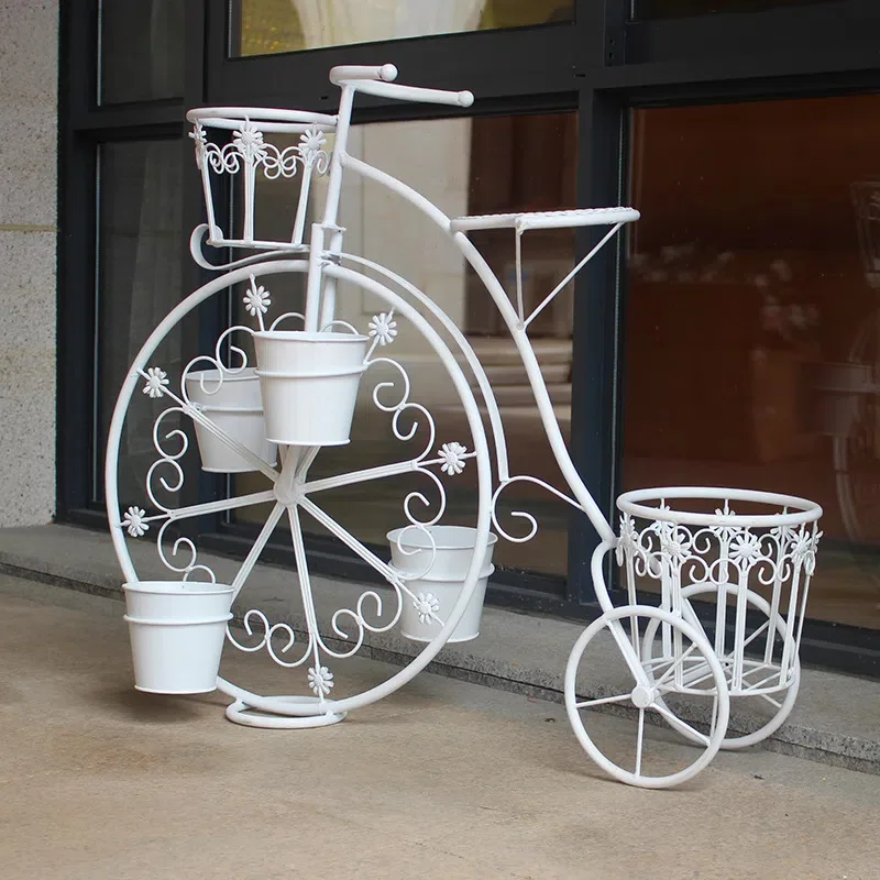 Creative bicycle plant shelves Balcony display aesthetic design plant stand vintage simple muebles jardin outdoor furniture