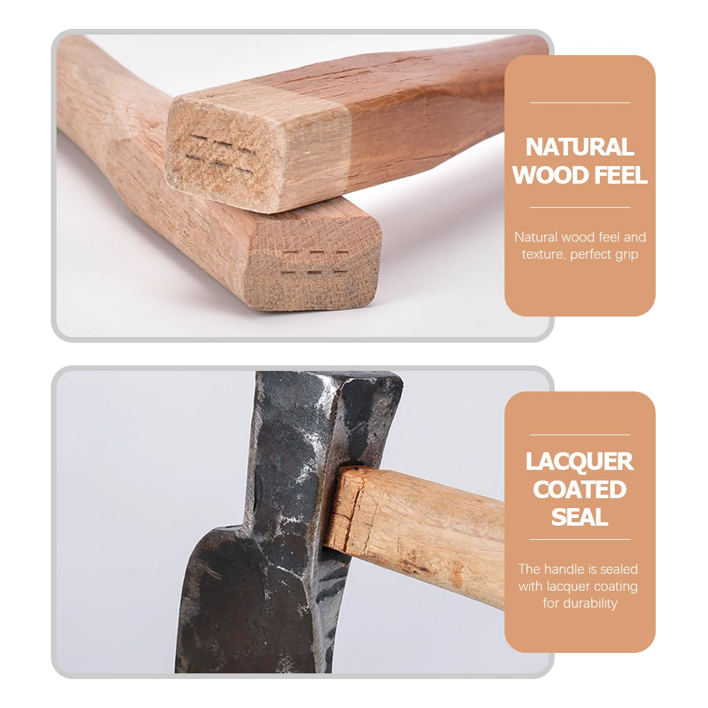 

2 Pcs Ax Handle Wood Grip for Axe Wooden Replacements Accessory Hatchet Handles Non-slip