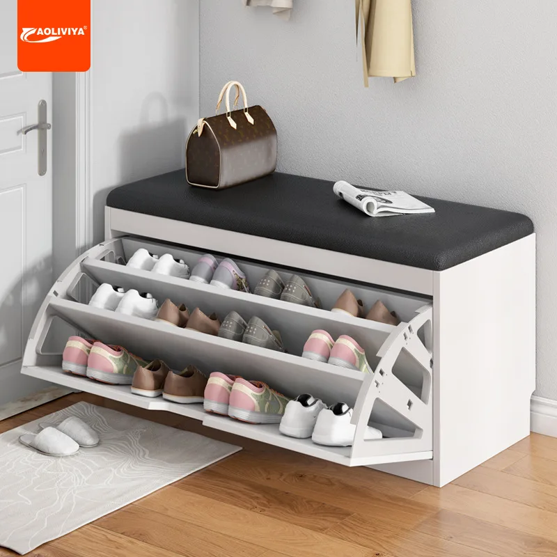 AOLIVIYA Shoe Change Stool Tipping Bucket Shoe Cabinet Home Door Simple Multi-functional Sofa Stool Door Indoor Shoe Rack Home