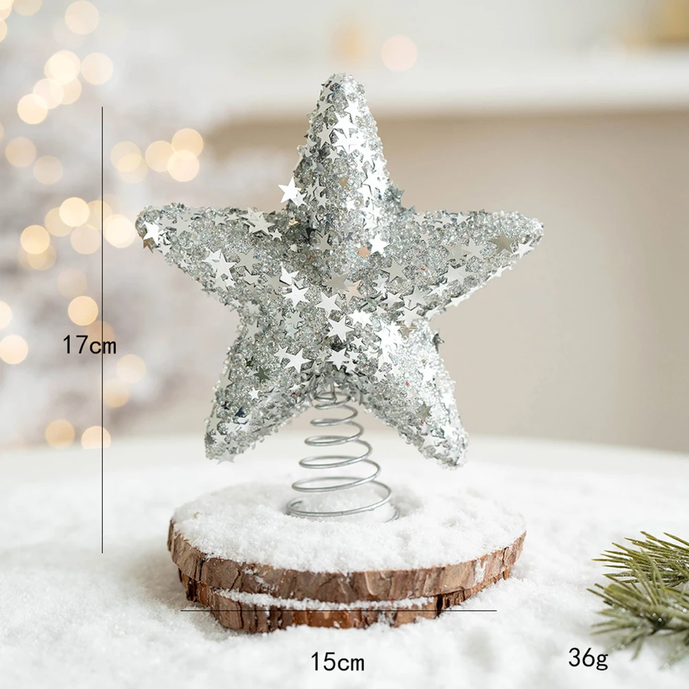 Charming Star Tree Topper for Christmas Trees Designed to Reflect Light and Create a Magical Atmosphere for Family Gatherings