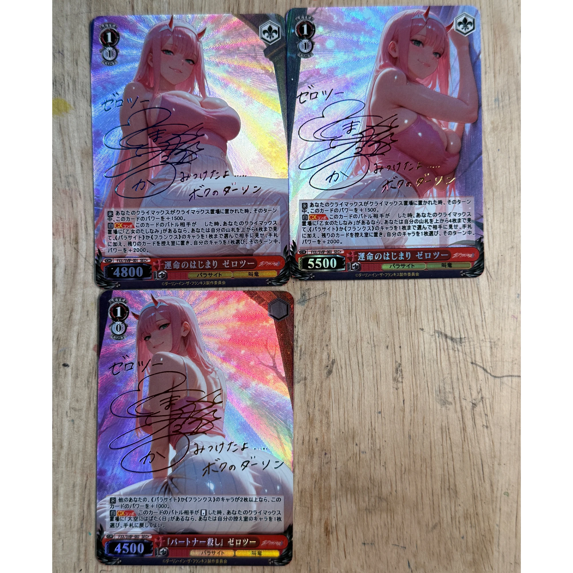 3 قطعة/المجموعة صفر اثنين التوقيع الساخن ختم بطاقة فلاش حبيبي في فرانكس Diy الكلاسيكية أنيمي جمع بطاقة هدية لعبة