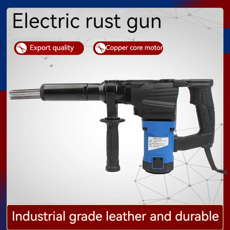 

110V/220V Hand-Held Needle Derusting Gun Suitable For Steel Pipe/Screw Nut/Ship Deck/Flange Rust Removal Cleaning Tools