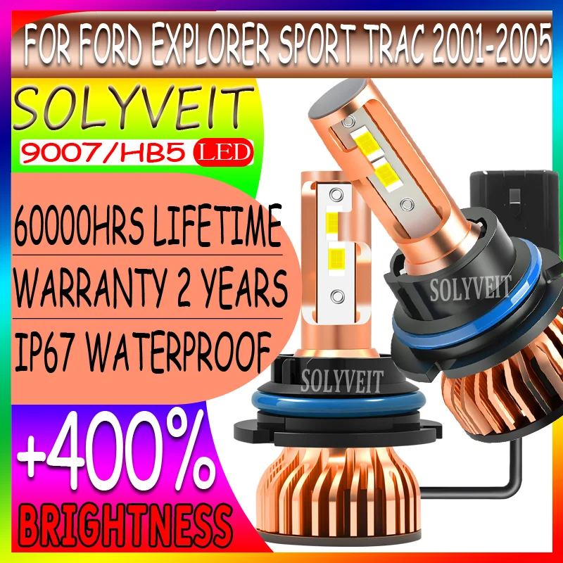 

Long-Lasting Brightness 9007 warranty 2 year high low beam Headlight LED For Ford Explorer Sport Trac 2001 2002 2003 2004 2005