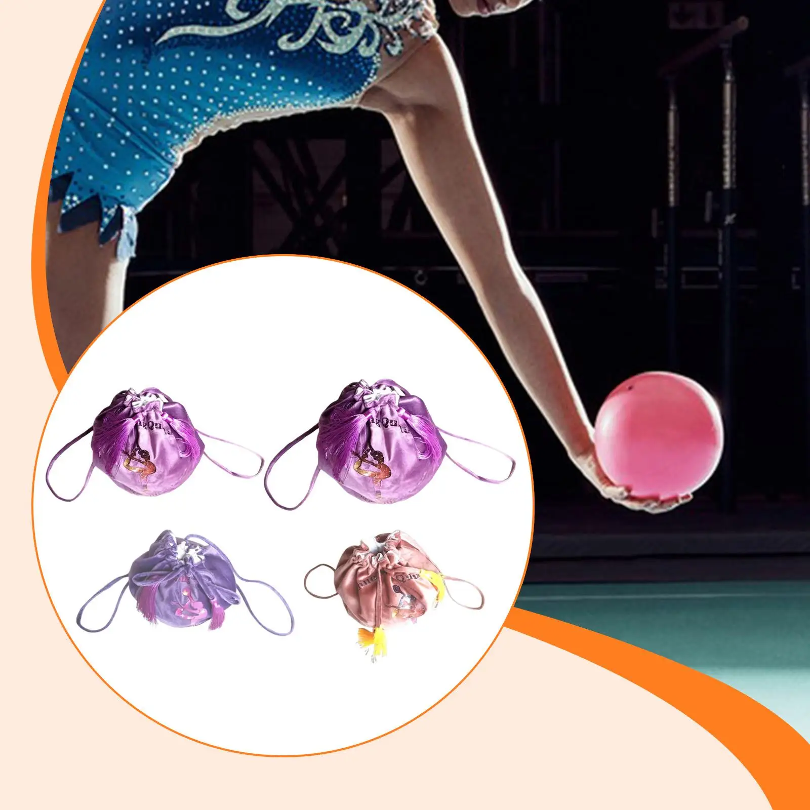 

Женский бархатный рюкзак-сумка Dance Ball Carrier с плечевым ремнем для спортивных сумок и пляжного отдыха