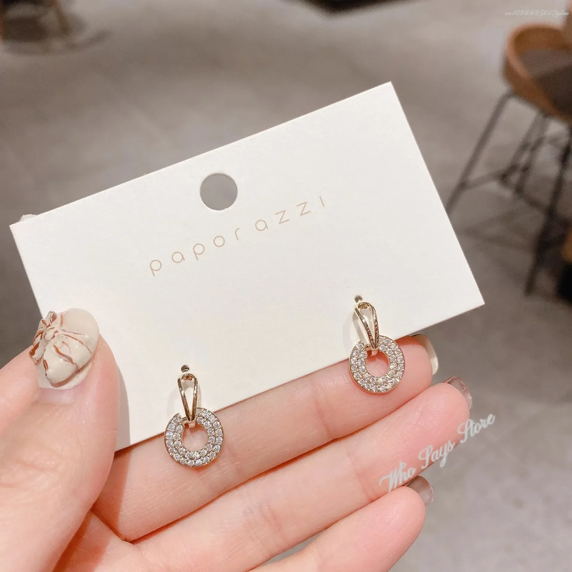 925 Sterling Silver Female Luxury Crystal Round Stud Earrings Vintage Wedding Jewelry White Zircon Stone Earrings Wholesale