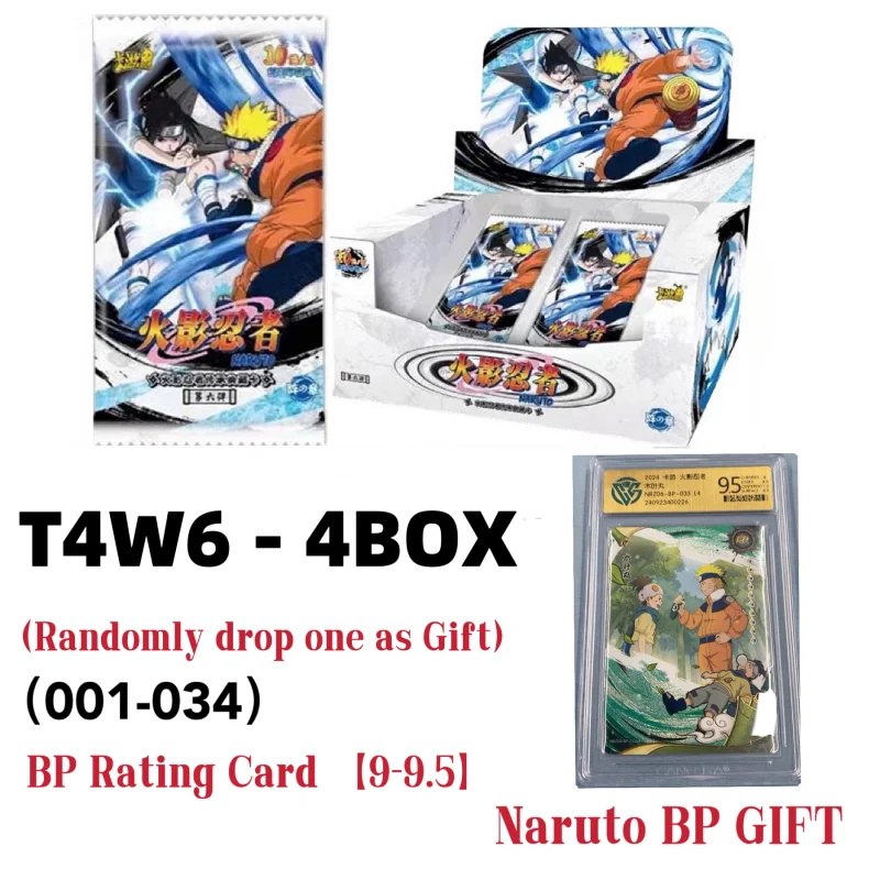 2024 KAYOU Anime Original Naruto Cards T4w6 Chapter Of The Array Box Uzumaki Sasuke Ninja SE BP Anime Rare Collection Cards