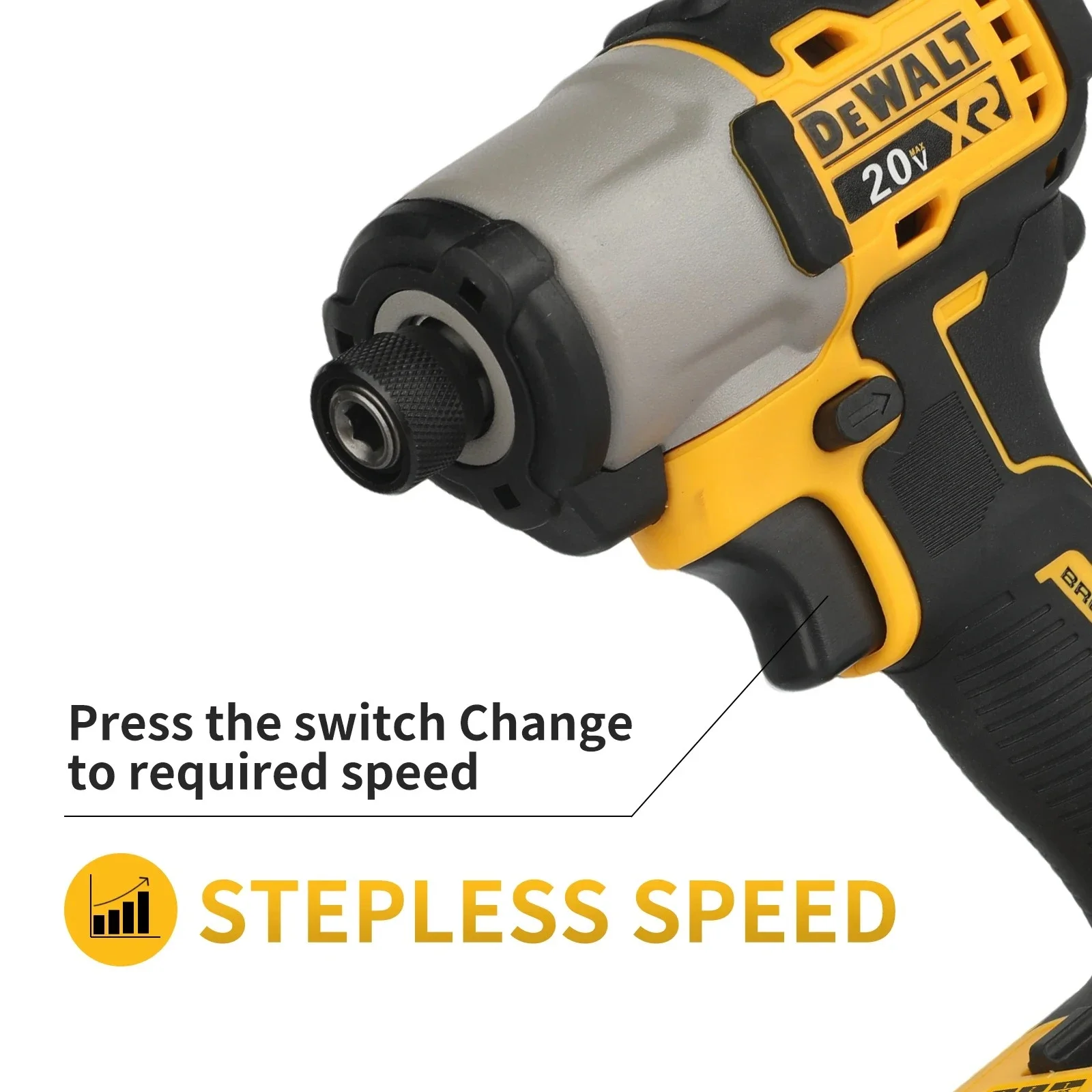 DEWALT Impact Electric Driver 20V Brushless Cordless screwdrivers 205N.m High Torque Power Tools Adjustable Speed DCF845 view 6