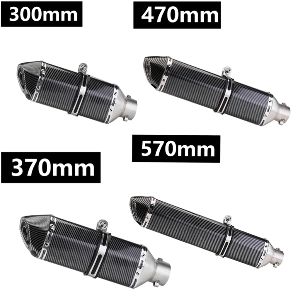 

Slip - On Small hexagonal exhaust pipe tail section 51mm length 300/370/470/570mm stainless steel exhaust pipe escape muffler