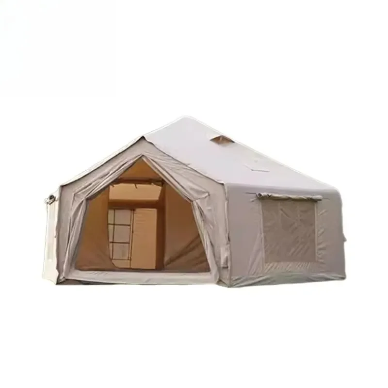 Large Outdoor Family Camping Tent Waterproof Oxford Canvas Includes Air Mattress Camping Experience Inflatable Feature