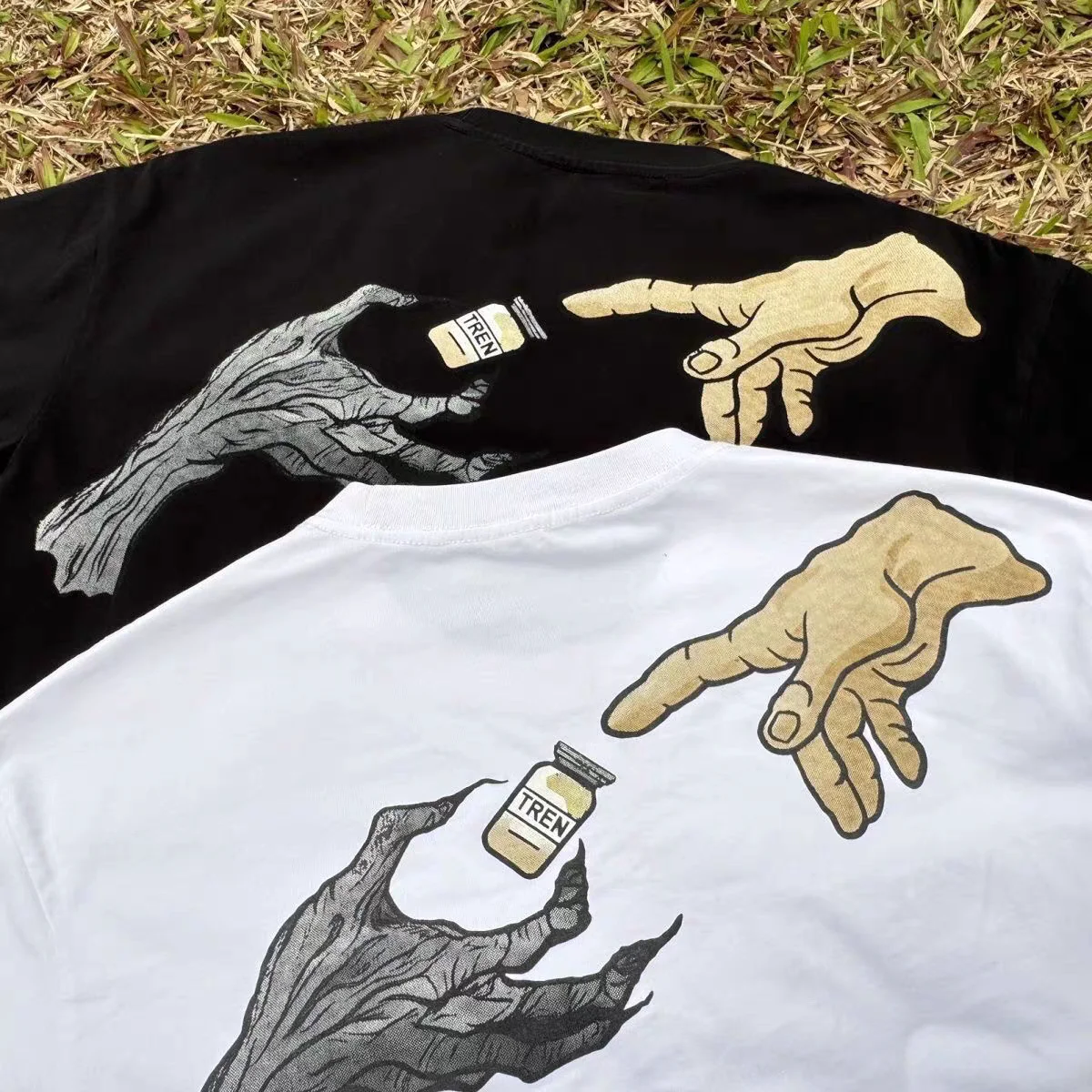 Tren Steroid Kurzarm-T-Shirt, Sommer, lockerer Schnitt, lässiges Sport-Kurzarm-T-Shirt, Fitness-Oberteil für Paare, sowohl für Männer als auch für Frauen. – Detail 2