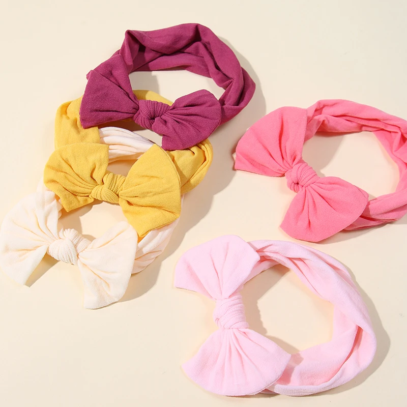 5Pcs/Set Baby Headband Cute Bowknot Newborn Girls Hair Band Soft Elastic Kids Hair Accessories