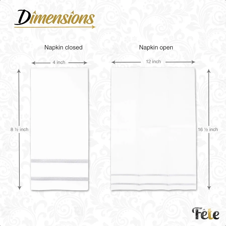 Toallas de mano de papel para baño, toallas para invitados LinenFeel, servilletas formales para cena, aniversario, mesas, invitados y baños, Sie
