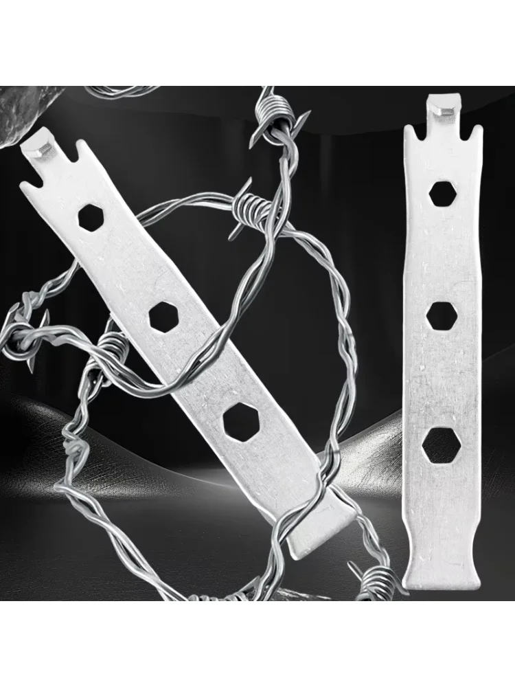 5pcs Fence Wire Twisting Tools Stainless Steel Wrench Heavy Duty Tensioning Tool for Garden Binding Wire Fence Twisting Fastener