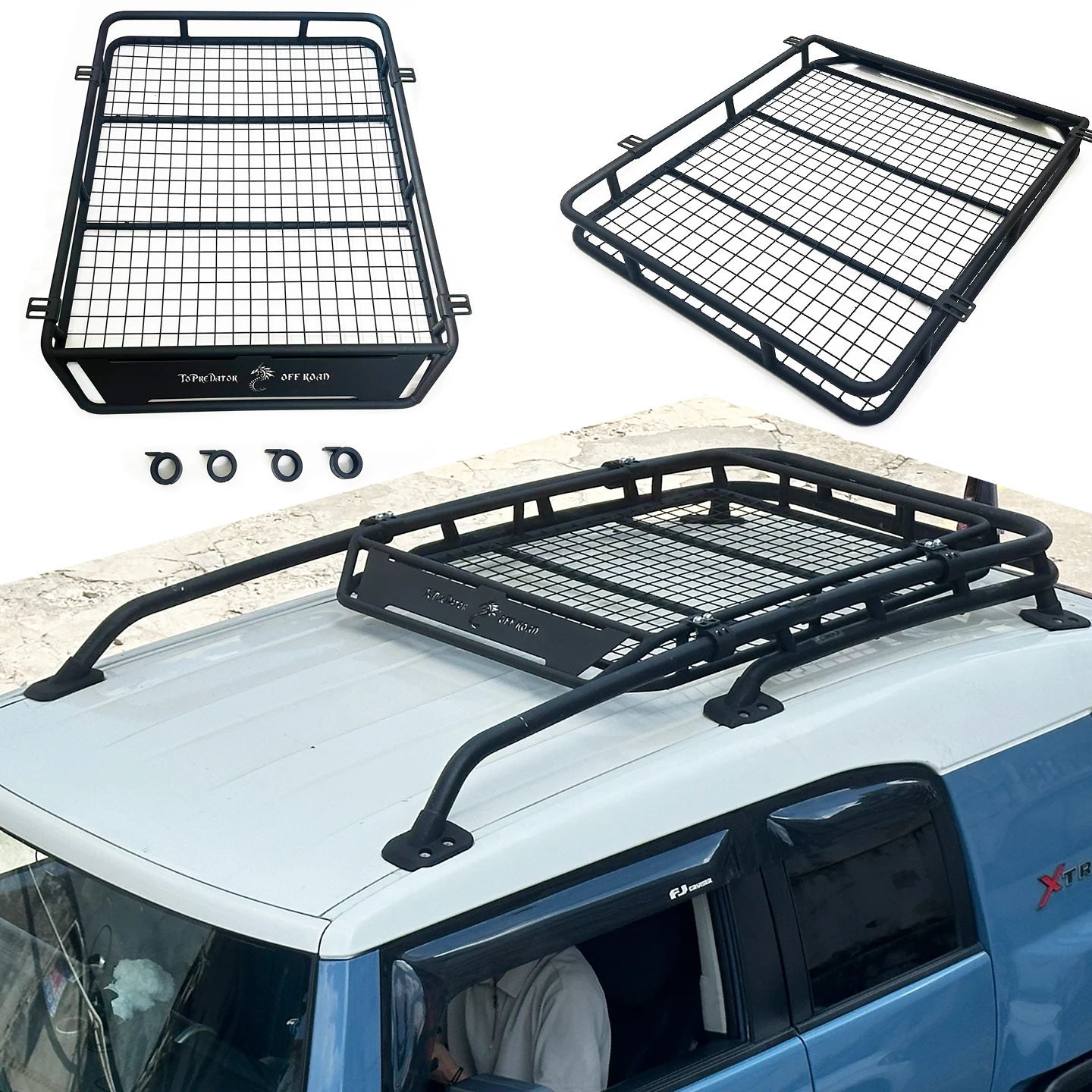 

High-quality Car Roof Rack With Built-in Storage Box, Modified And Upgraded Aluminum Alloy Roof Rack For FJ Cruiser