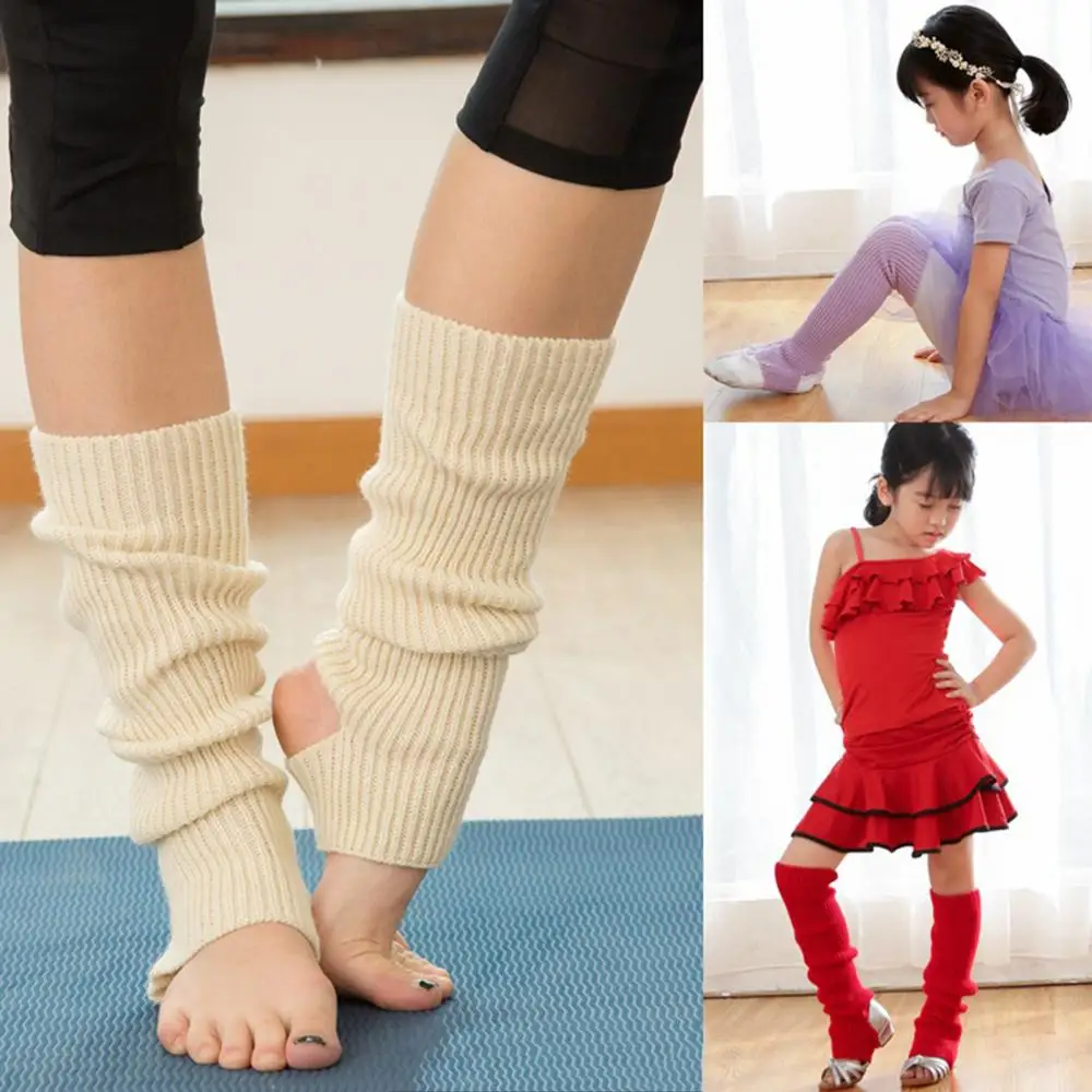 Women Socks Warm Leg Warmers Knitted Knee High Stirrup Ballet/Belly/Modern Dance