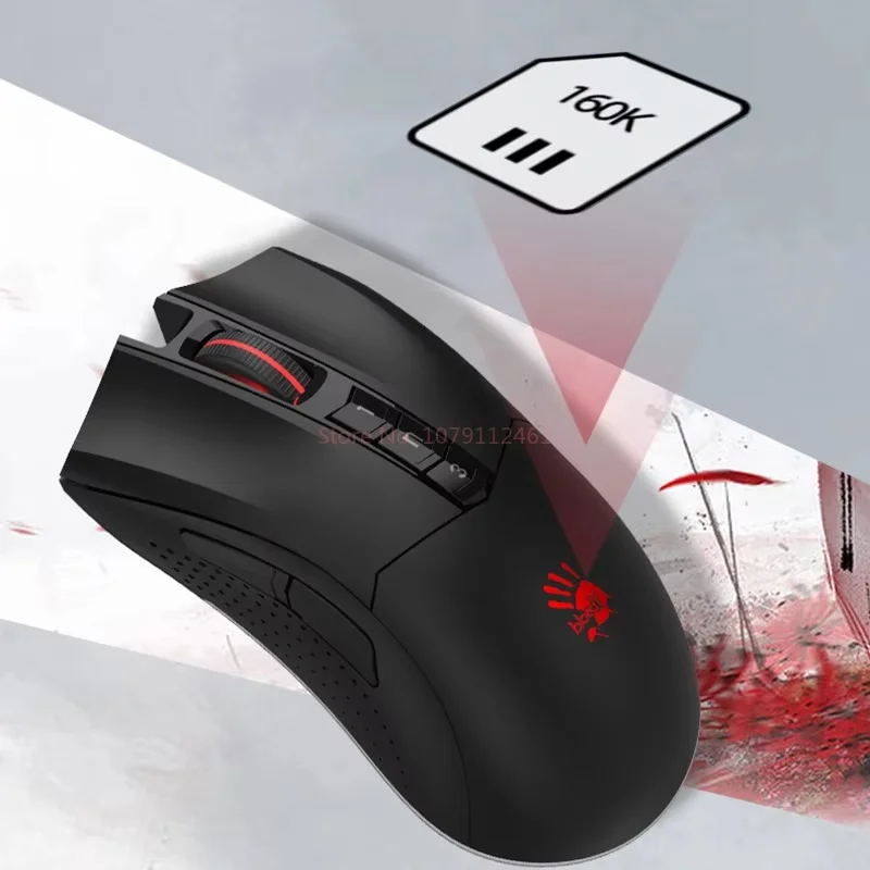 Imagem -06 - Bloody R90 Plus Mouse para Jogos sem Fio Rgb Ergonômico Baixo Atraso Luz Fps pc Gamer Acessórios para Laptop Computador Escritório Programável