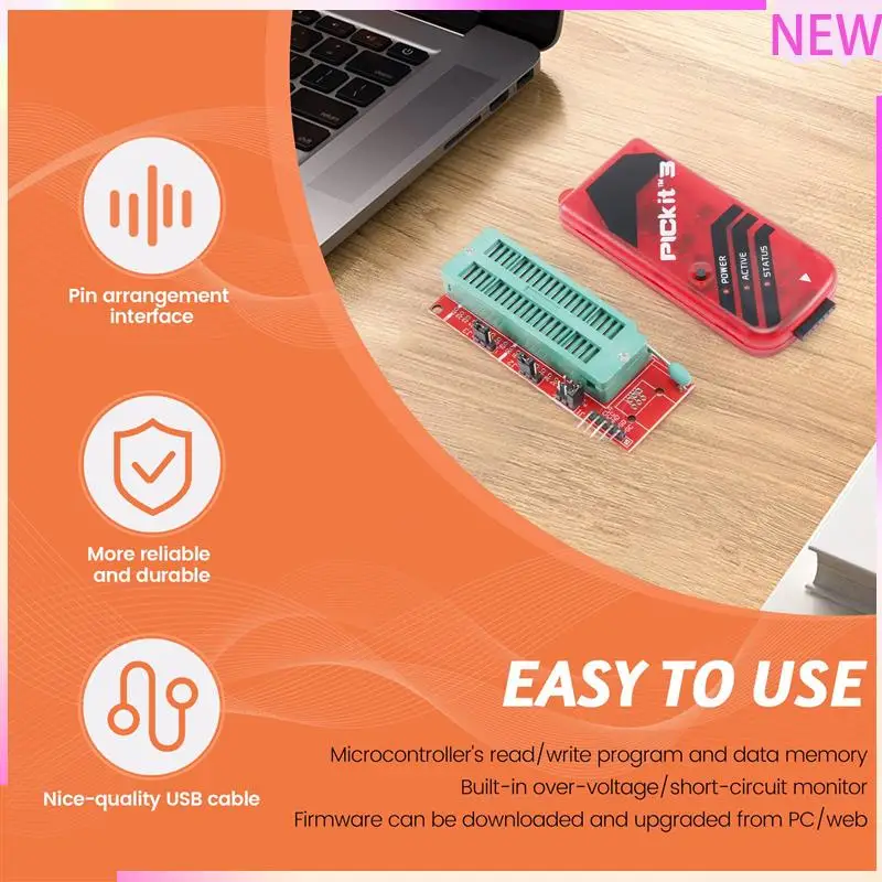 B27B PICKIT3 Programmer + PIC ICD2 PIC Kit 2/3 Programming Adapter Universal Programmer Seat FZ0508