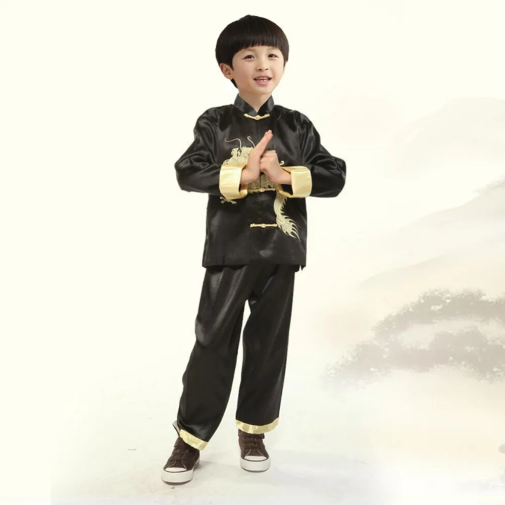 chinese new year clothing child traditional suit kids boy tang baby costume winter hanfu tangsuit set outfit kung fu uniform