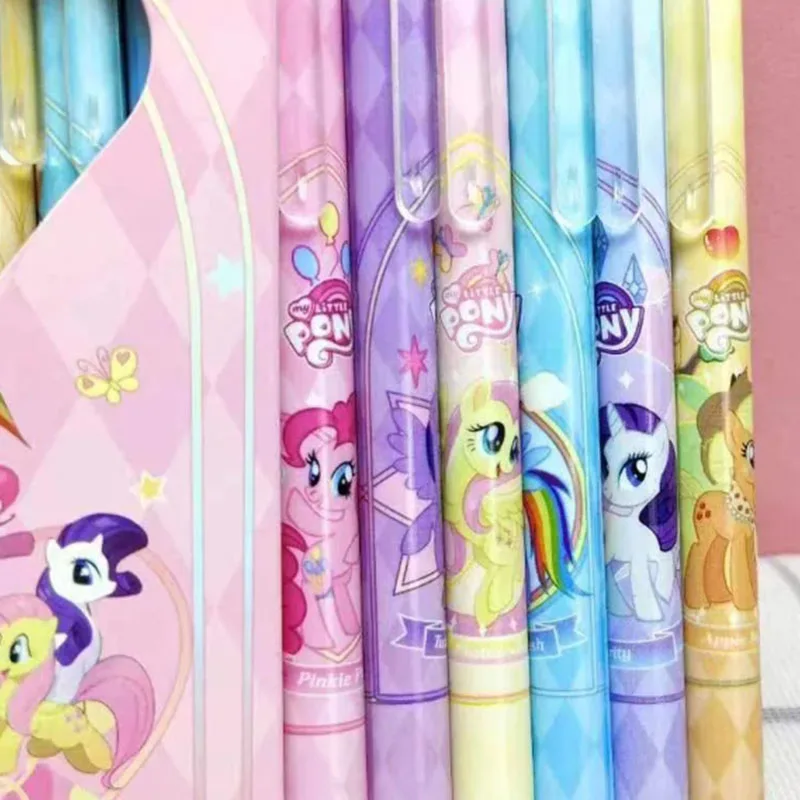 Anime Kawaii Cute My Little Pony Neutral Pen Signature Pen Carbon Pen Stationery Student 0.5Mm Black Cartoon Birthday Girls Gift