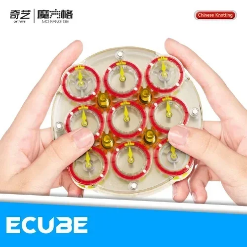 [ECube] QiYi ساعة لغز المغناطيسي Chuanshi المهنية سرعة مكعب لغز المكعب السحري أسود أبيض أخضر أزرق أرجواني شفاف