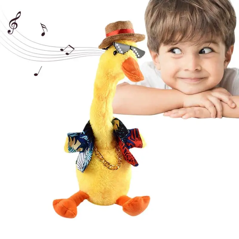 

Baby Musical Duck Electric Plush Toys Dancing Singing Twisting Duck Repeating Imitation Electrionc Toy Doll For Girls And Boys