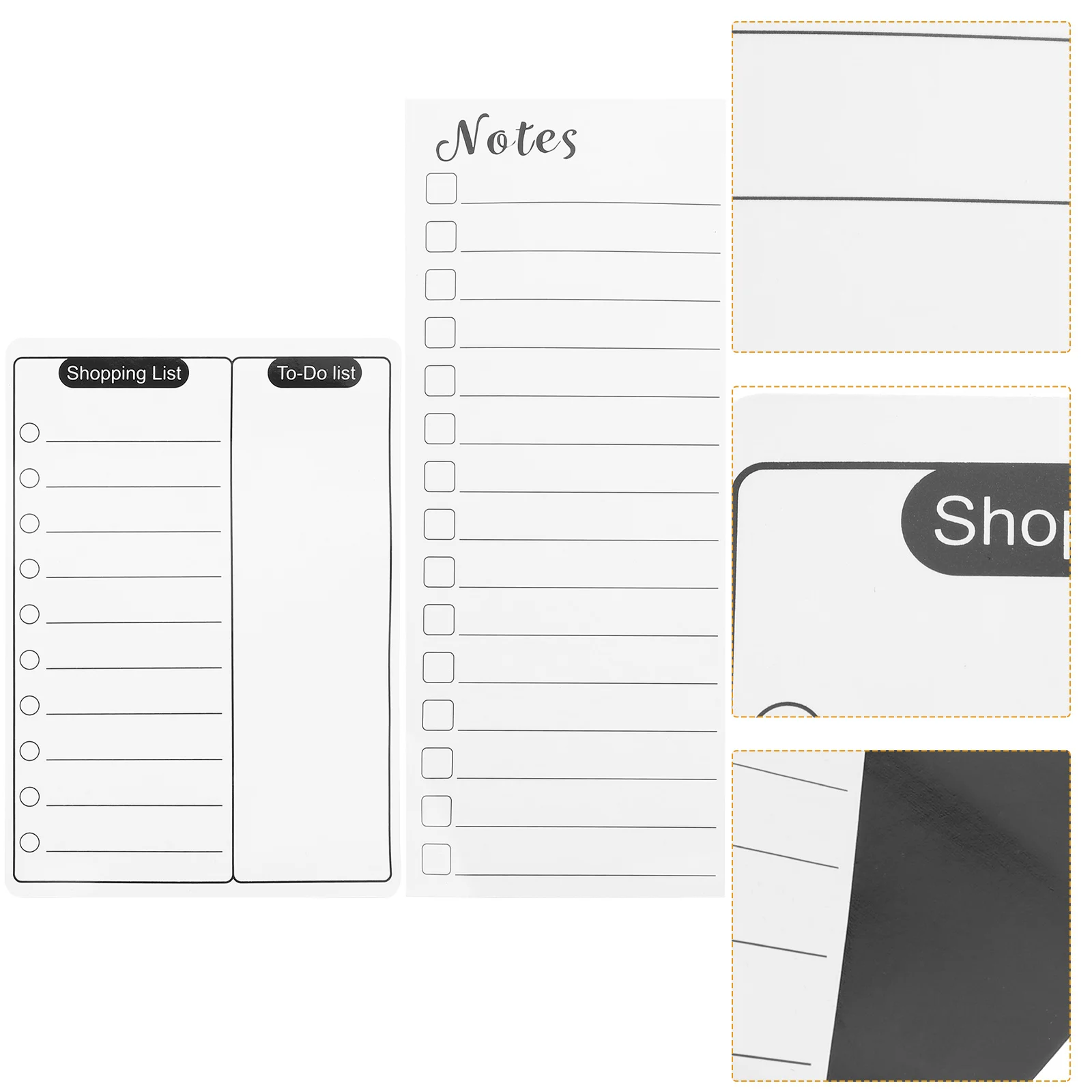 

2 Pcs Magnetic Blackboard Refrigerator Whiteboard Fridge List Erasable Writing Soft Notepad Child