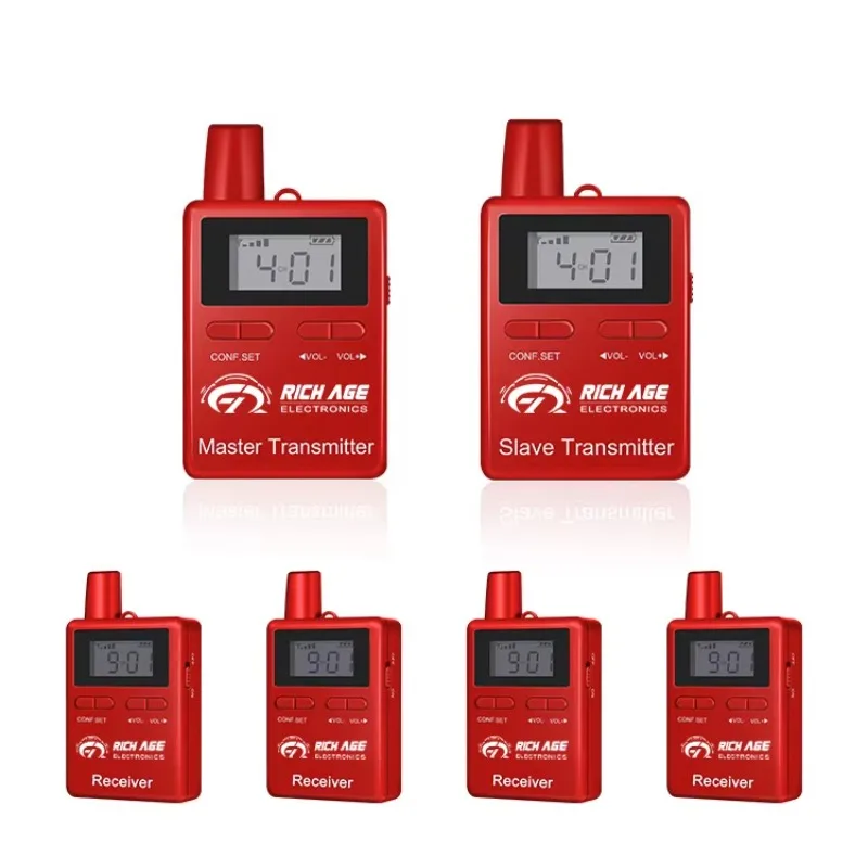2025 venda quente função repetidora portátil vhf uhf rádio walkie talkie sistema de guia turístico sem fio