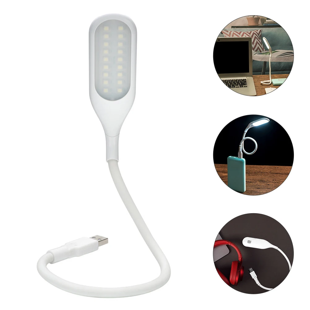 

1pc Usb Led Reading Lamp Touch Control Dimmable Night Light Flexible 360 Degree Gooseneck Portable Compact For Bedside Laptop