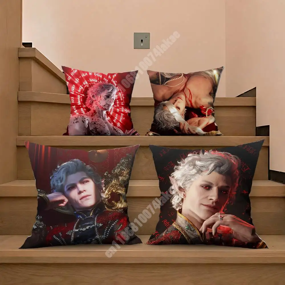 

Astarion B-Baldur's G-Gate 3 BG3 Sofa Couch Pillow Cover Cushion Case Cozy Bedroom Accent Studio Furnishing