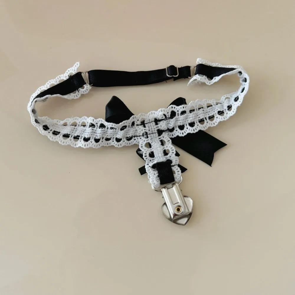 Cute Ruffled Lolita Leg Rings Lace Bow Suspender Stockings Clip Love Heart Floral Garter Belt Girls