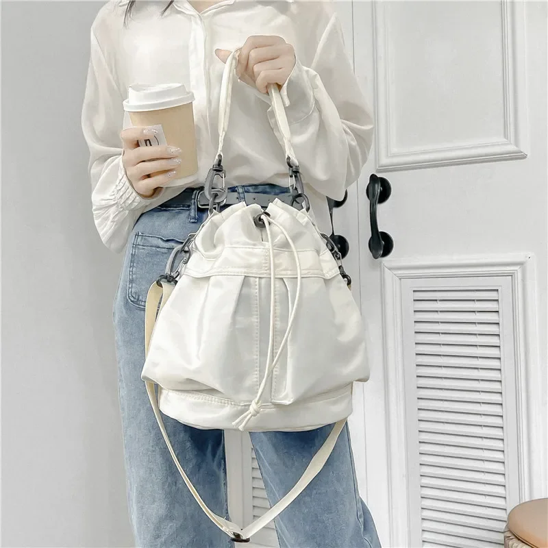 

Korean Style Handbag Simple Girls Wild Large Capacity Fashion Shoulder Bag Women's Western Style Daily Matching Bucket Bag