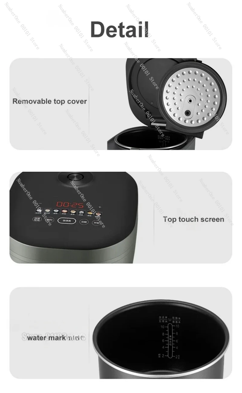 4L Rice Cooker with Picture Display Multi-function Menu Electric Cooker 220V Household Kitchen Appliances For 2-8 People