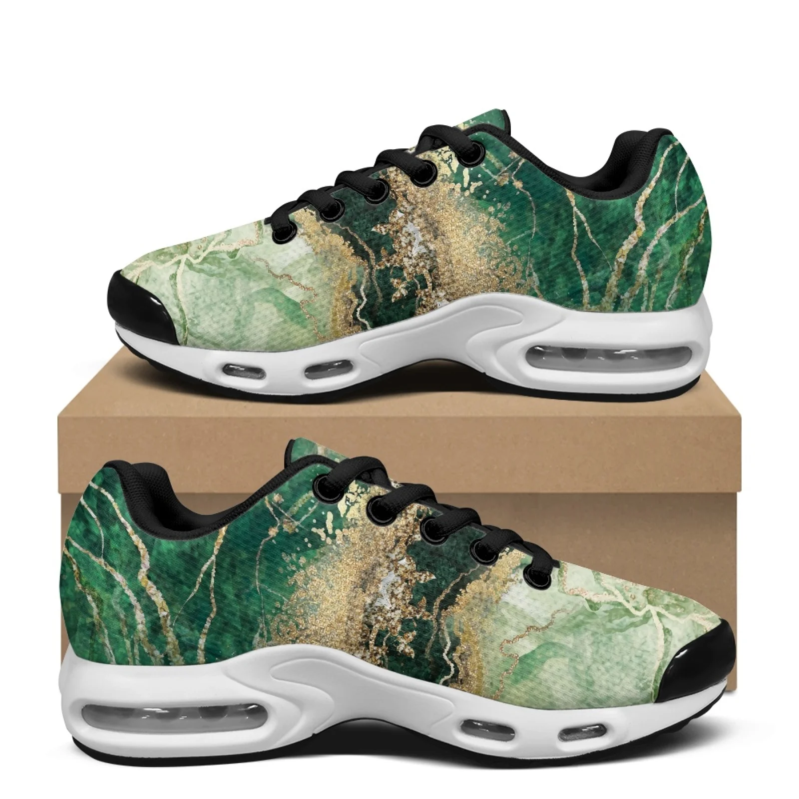 PENSTROLL Marble Texture Tennis Sneakers Mesh Cross Trainers Breathable Walking Shoes for Gym