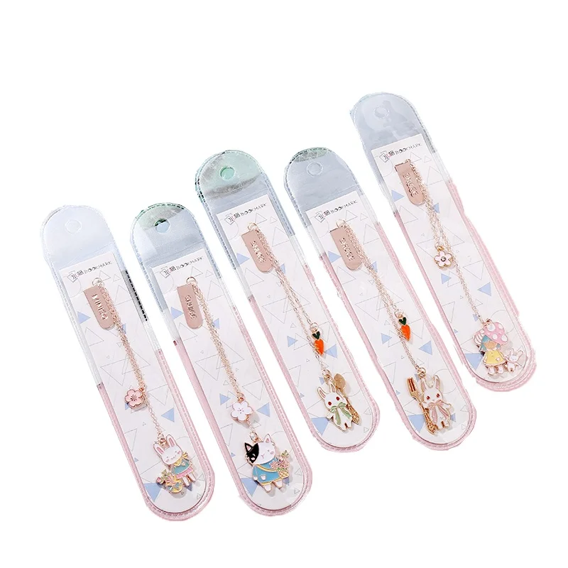 Imagem -05 - Cartoon Rabbit Pendant Bookmark Clipe de Papel Cute Book Marks Material Escolar e de Escritório Atacado 30 Pcs por Lote