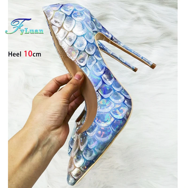 2025 New Three-dimensional Pattern High Heels Purple Fashion Women Shoes Pointed Thin Heels Big Size 43 Party Shoes Women Pumps