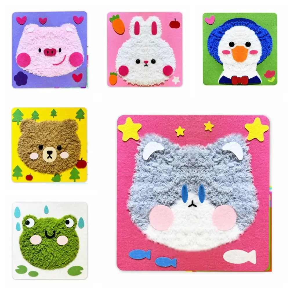 Duck Weaving Materials Handmade Wool Painting Decorative DIY Handmade Poke Music Cartoon Animal Painting Art Designer