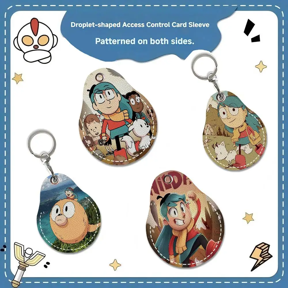 H-Hilda الكرتون فتاة لطيف Waterdrop Acc حامل بطاقة التحكم التعريفي حافلة مصعد الغطاء الواقي طالب مادة البولي يوريثان #1