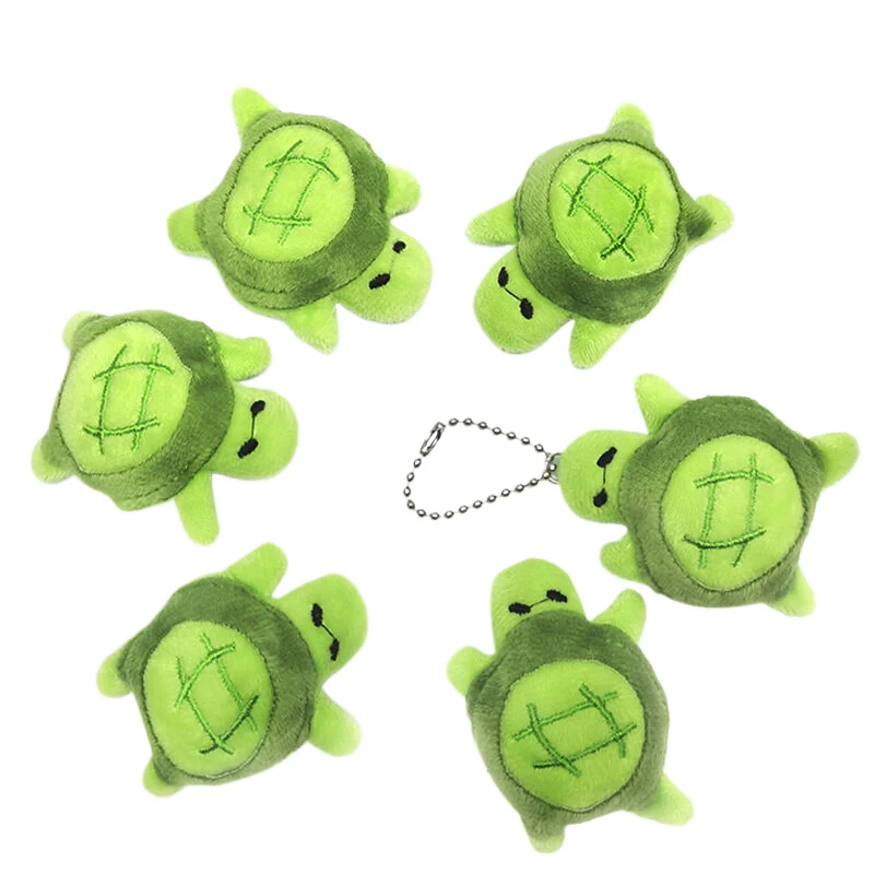 Cartoon Turtle Plush Keychain Creative Soft Toys Turtle Plush Keychain Schoolbag Pendant Small Gift