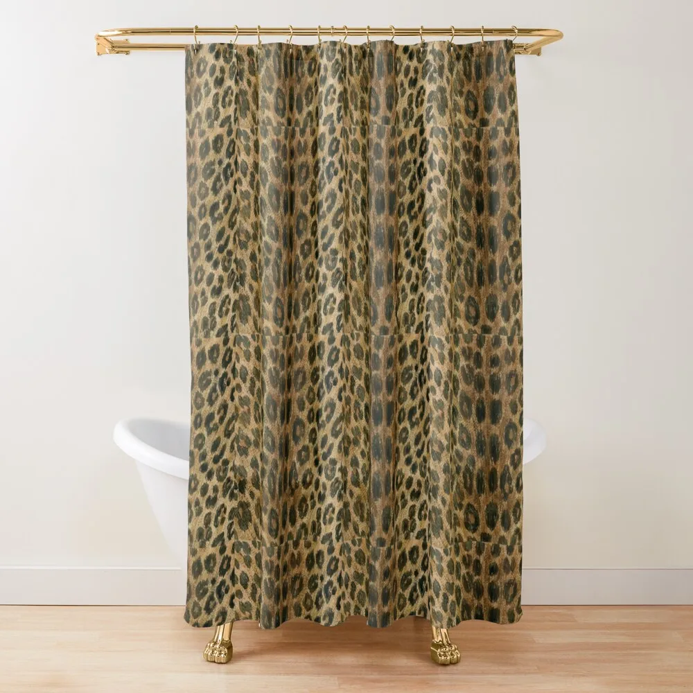 

Leopard Print Shower Curtain Funny Shower Bathroom Box Curtain