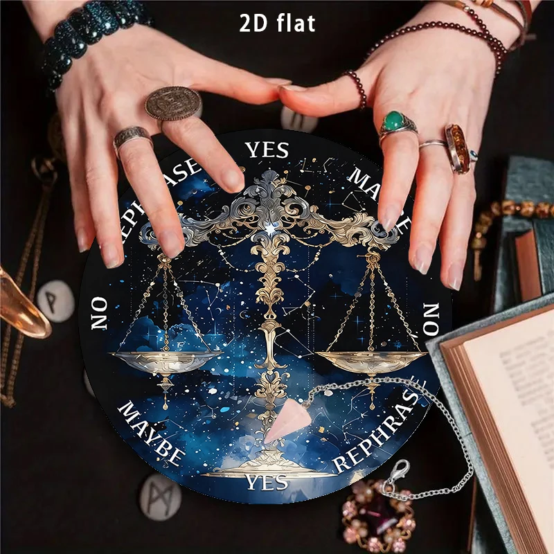 Astrological Chart Creative Divination Pendulum Pad Crystal Ritual Pad Altar Decoration Energy Plate Healing Meditation Board
