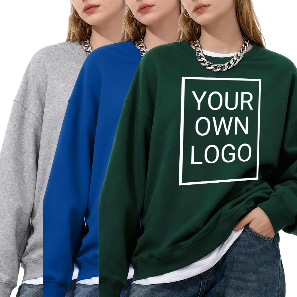 Angepasst Die Logo Frauen Oversize Sweatshirt Straße Lose Sportswears Mode Hip Hop Pullover Herbst Alle-Spiel DIY Y2K kleidung