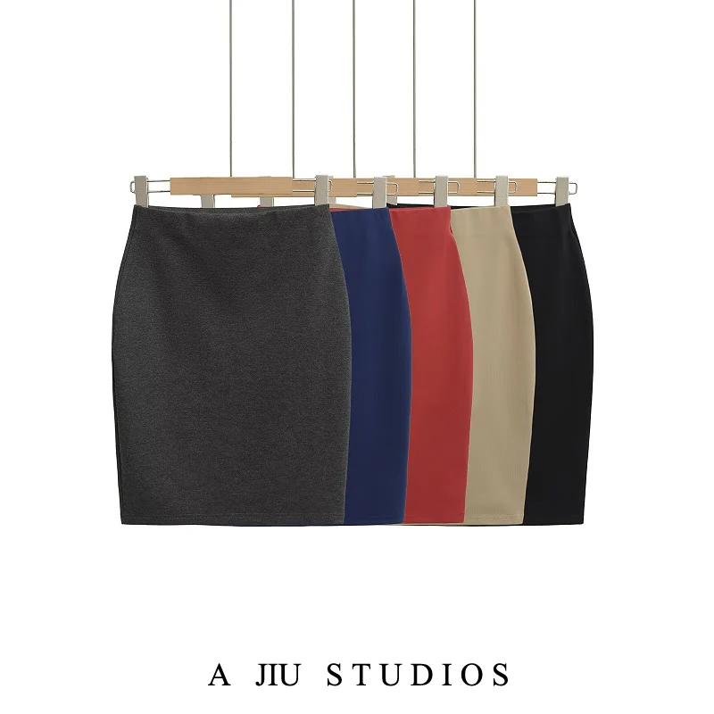 

High Waist Roman Sle f Skirt Women's Summer Commute Sexy Bodycon Skirt Korean Version mid Length H-ape Skirt